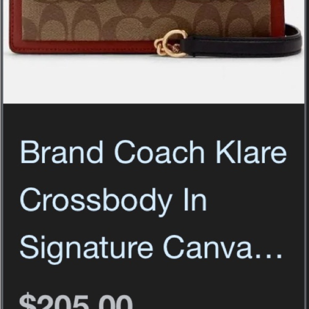 Coach Klare Crossbody with Red Trim